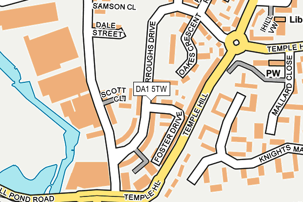 DA1 5TW map - OS OpenMap – Local (Ordnance Survey)