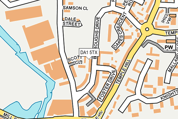DA1 5TX map - OS OpenMap – Local (Ordnance Survey)