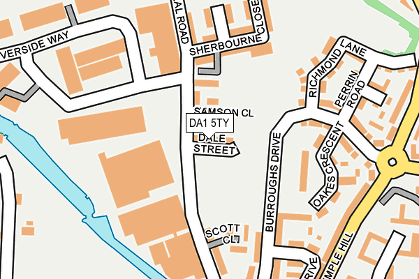 DA1 5TY map - OS OpenMap – Local (Ordnance Survey)