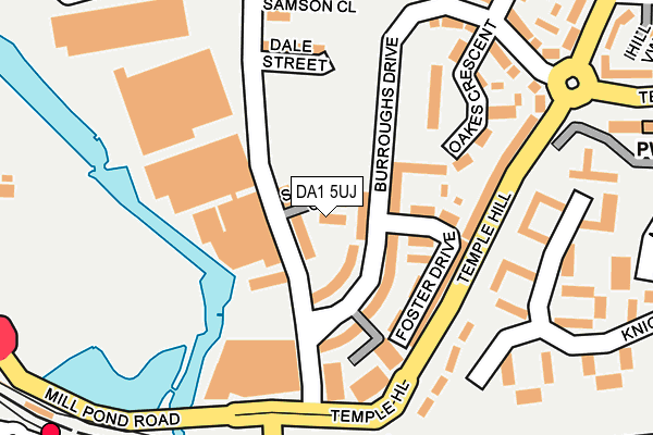 DA1 5UJ map - OS OpenMap – Local (Ordnance Survey)