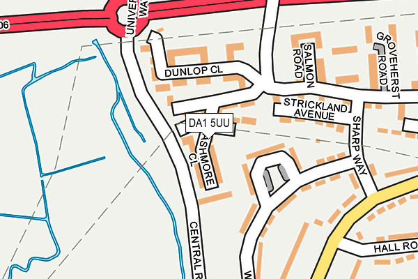 DA1 5UU map - OS OpenMap – Local (Ordnance Survey)