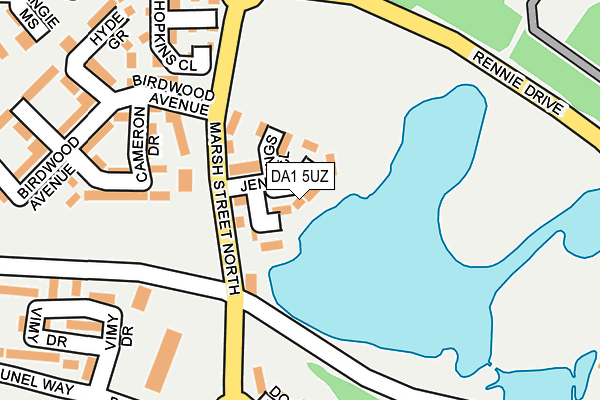 DA1 5UZ map - OS OpenMap – Local (Ordnance Survey)