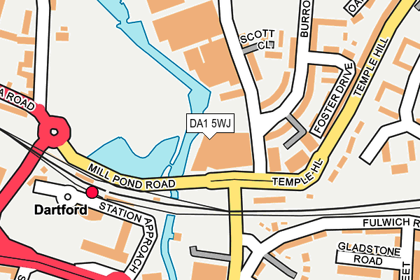 DA1 5WJ map - OS OpenMap – Local (Ordnance Survey)