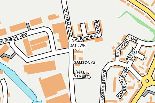 DA1 5WR map - OS OpenMap – Local (Ordnance Survey)