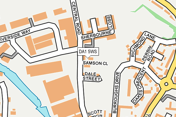 DA1 5WS map - OS OpenMap – Local (Ordnance Survey)