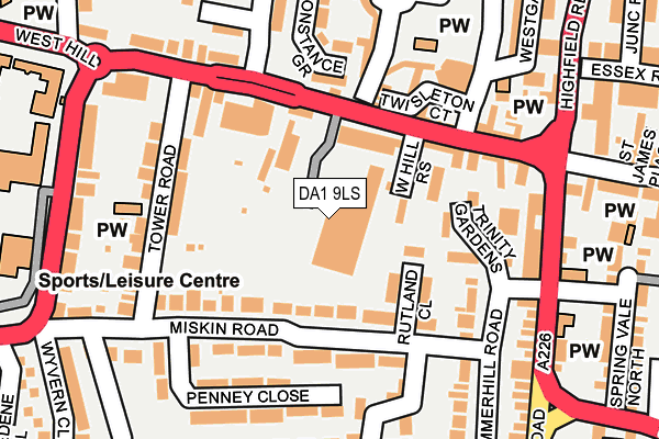 DA1 9LS map - OS OpenMap – Local (Ordnance Survey)