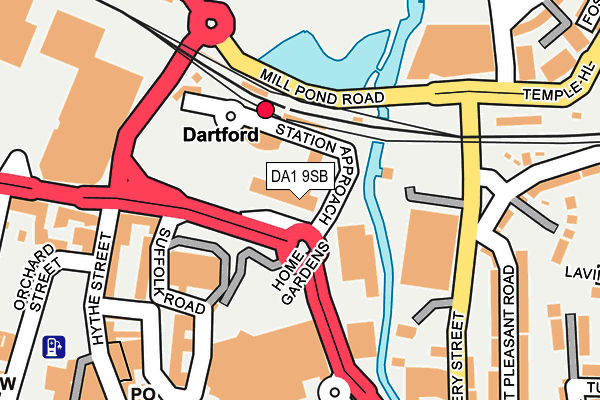 DA1 9SB map - OS OpenMap – Local (Ordnance Survey)