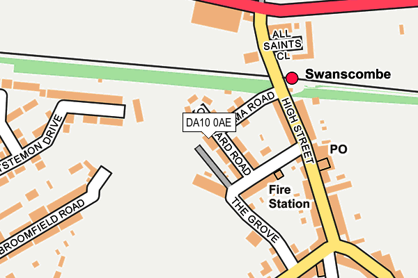 DA10 0AE map - OS OpenMap – Local (Ordnance Survey)