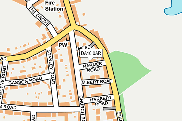 DA10 0AR map - OS OpenMap – Local (Ordnance Survey)