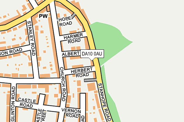 DA10 0AU map - OS OpenMap – Local (Ordnance Survey)
