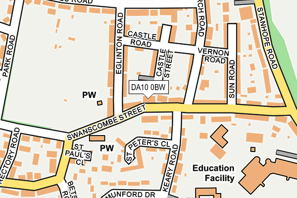 DA10 0BW map - OS OpenMap – Local (Ordnance Survey)