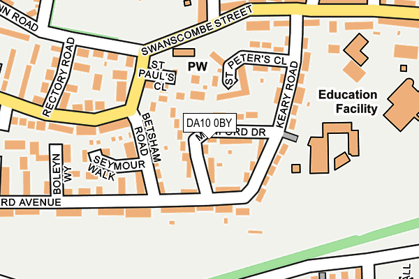 DA10 0BY map - OS OpenMap – Local (Ordnance Survey)