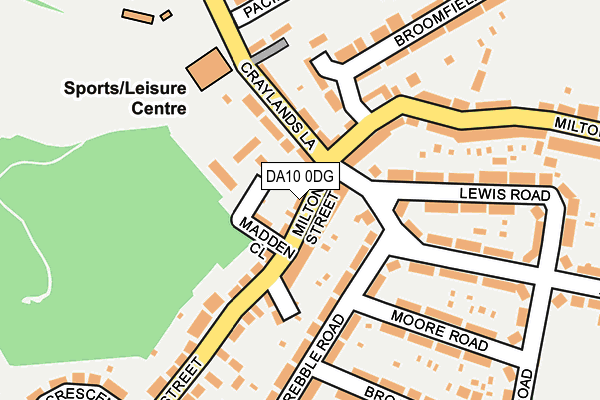 DA10 0DG map - OS OpenMap – Local (Ordnance Survey)
