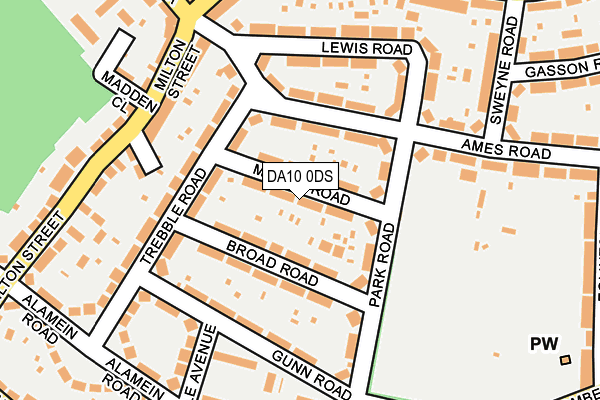 DA10 0DS map - OS OpenMap – Local (Ordnance Survey)