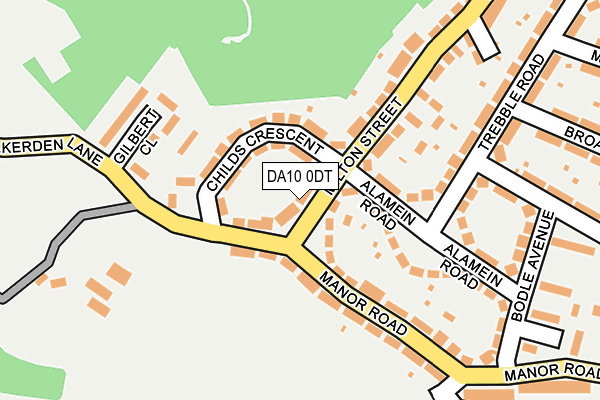 DA10 0DT map - OS OpenMap – Local (Ordnance Survey)