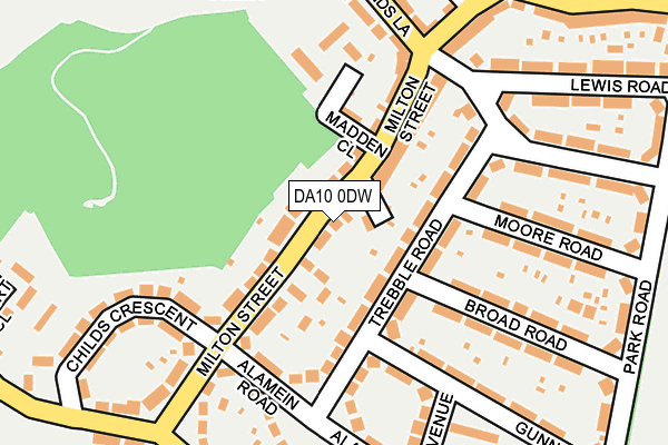 DA10 0DW map - OS OpenMap – Local (Ordnance Survey)