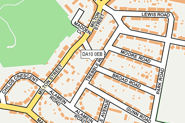 DA10 0EB map - OS OpenMap – Local (Ordnance Survey)