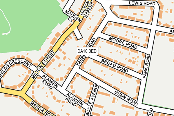DA10 0ED map - OS OpenMap – Local (Ordnance Survey)