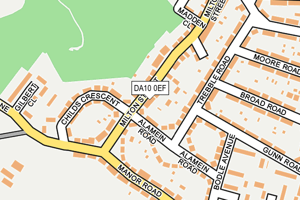 DA10 0EF map - OS OpenMap – Local (Ordnance Survey)
