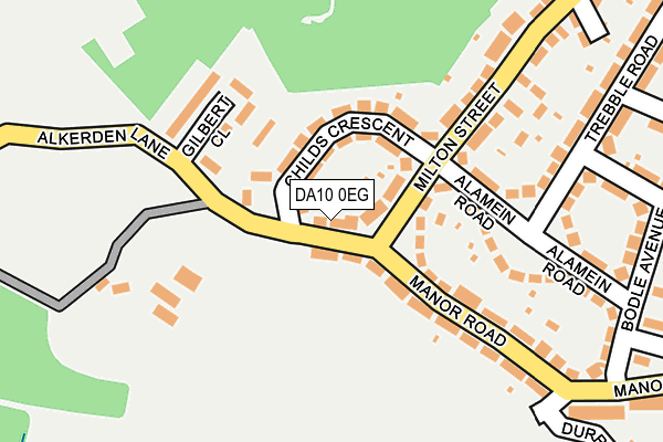 DA10 0EG map - OS OpenMap – Local (Ordnance Survey)