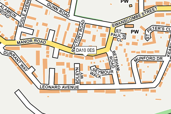 DA10 0ES map - OS OpenMap – Local (Ordnance Survey)