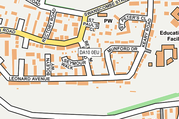 DA10 0EU map - OS OpenMap – Local (Ordnance Survey)