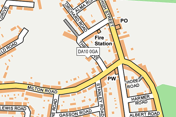 DA10 0GA map - OS OpenMap – Local (Ordnance Survey)