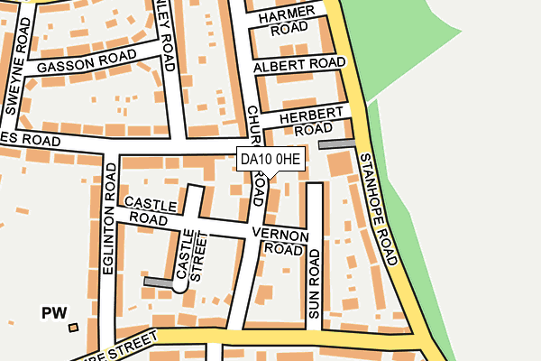 DA10 0HE map - OS OpenMap – Local (Ordnance Survey)