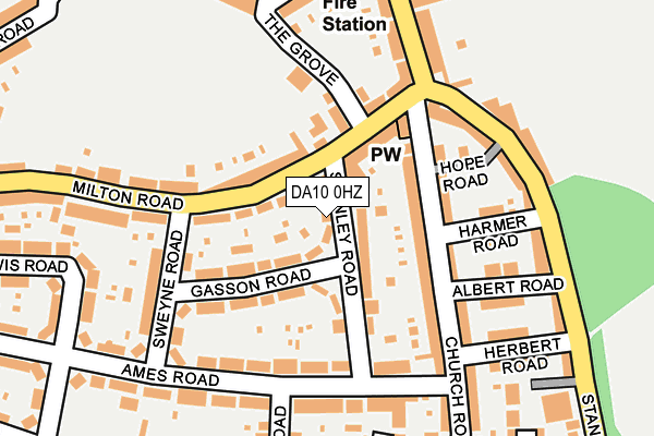 DA10 0HZ map - OS OpenMap – Local (Ordnance Survey)