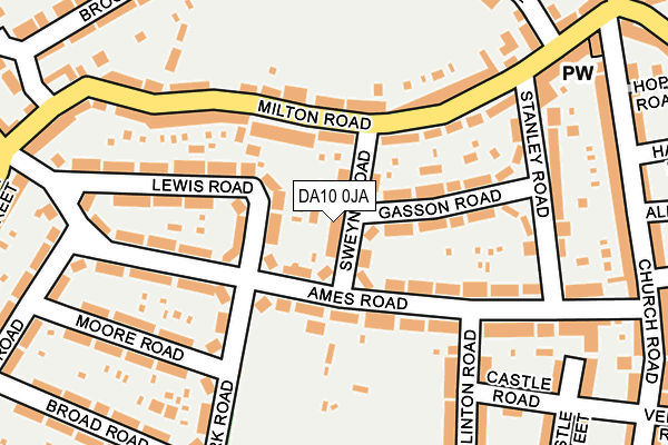 DA10 0JA map - OS OpenMap – Local (Ordnance Survey)