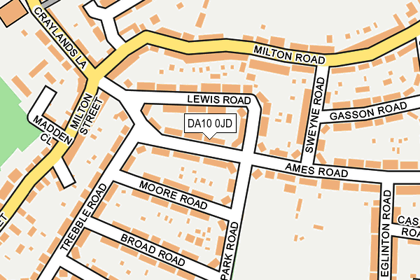 DA10 0JD map - OS OpenMap – Local (Ordnance Survey)