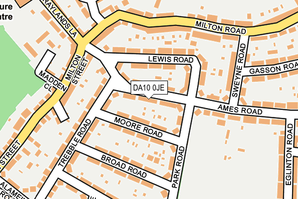 DA10 0JE map - OS OpenMap – Local (Ordnance Survey)