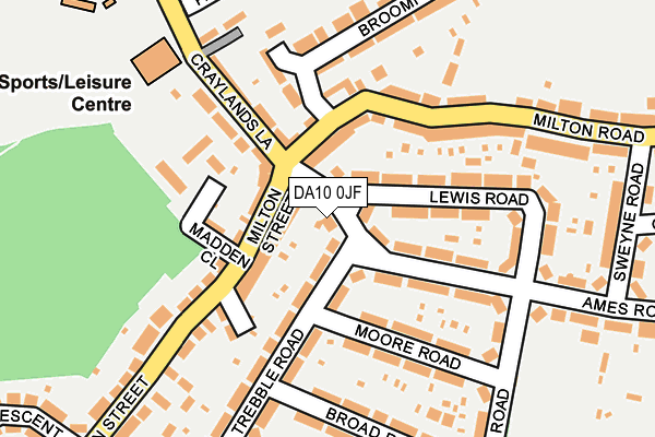 DA10 0JF map - OS OpenMap – Local (Ordnance Survey)