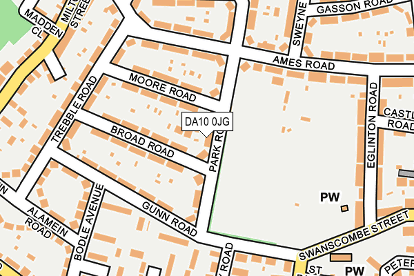 DA10 0JG map - OS OpenMap – Local (Ordnance Survey)