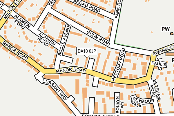 DA10 0JP map - OS OpenMap – Local (Ordnance Survey)