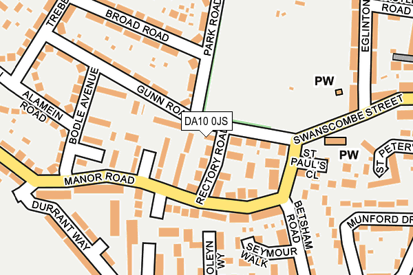 DA10 0JS map - OS OpenMap – Local (Ordnance Survey)