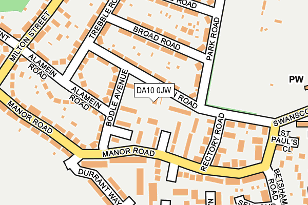 DA10 0JW map - OS OpenMap – Local (Ordnance Survey)