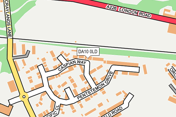 DA10 0LD map - OS OpenMap – Local (Ordnance Survey)