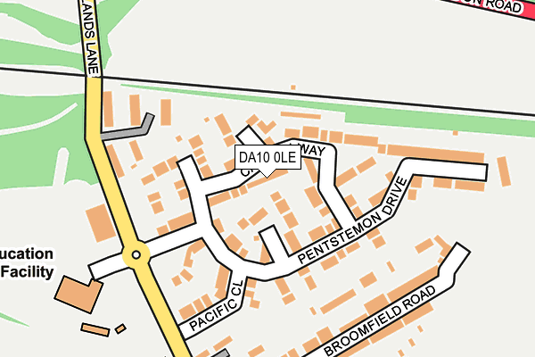 DA10 0LE map - OS OpenMap – Local (Ordnance Survey)