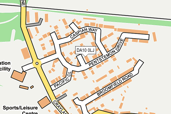 DA10 0LJ map - OS OpenMap – Local (Ordnance Survey)
