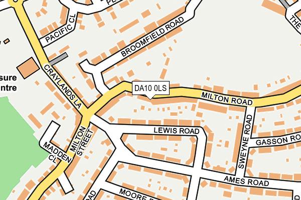 DA10 0LS map - OS OpenMap – Local (Ordnance Survey)
