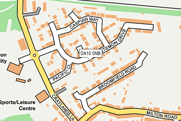DA10 0NB map - OS OpenMap – Local (Ordnance Survey)