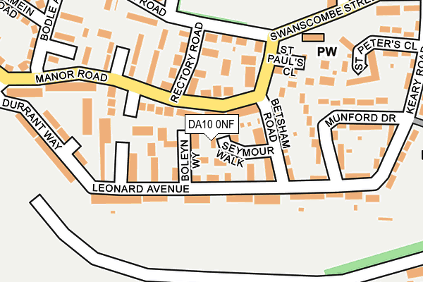 DA10 0NF map - OS OpenMap – Local (Ordnance Survey)