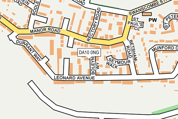 DA10 0NG map - OS OpenMap – Local (Ordnance Survey)