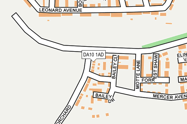 DA10 1AD map - OS OpenMap – Local (Ordnance Survey)