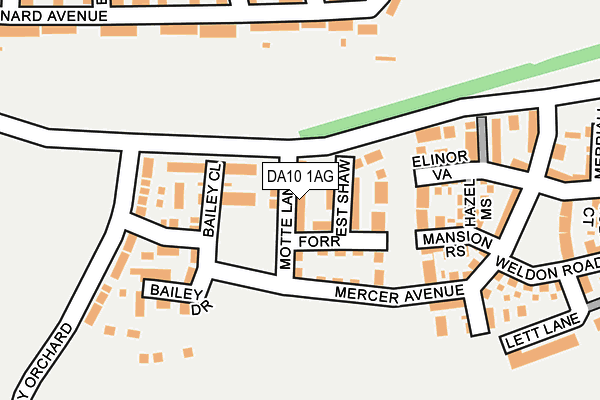 DA10 1AG map - OS OpenMap – Local (Ordnance Survey)