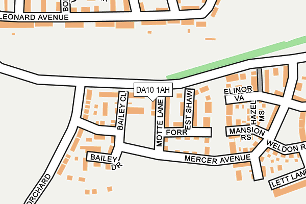 DA10 1AH map - OS OpenMap – Local (Ordnance Survey)