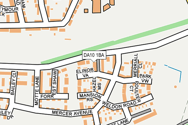 DA10 1BA map - OS OpenMap – Local (Ordnance Survey)