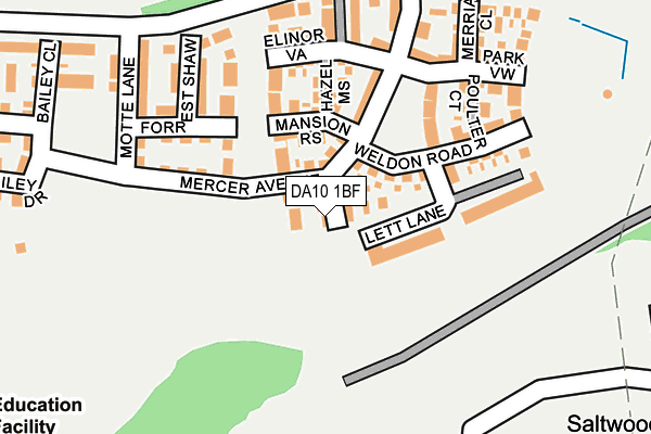 DA10 1BF map - OS OpenMap – Local (Ordnance Survey)
