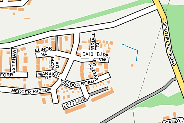 DA10 1BJ map - OS OpenMap – Local (Ordnance Survey)